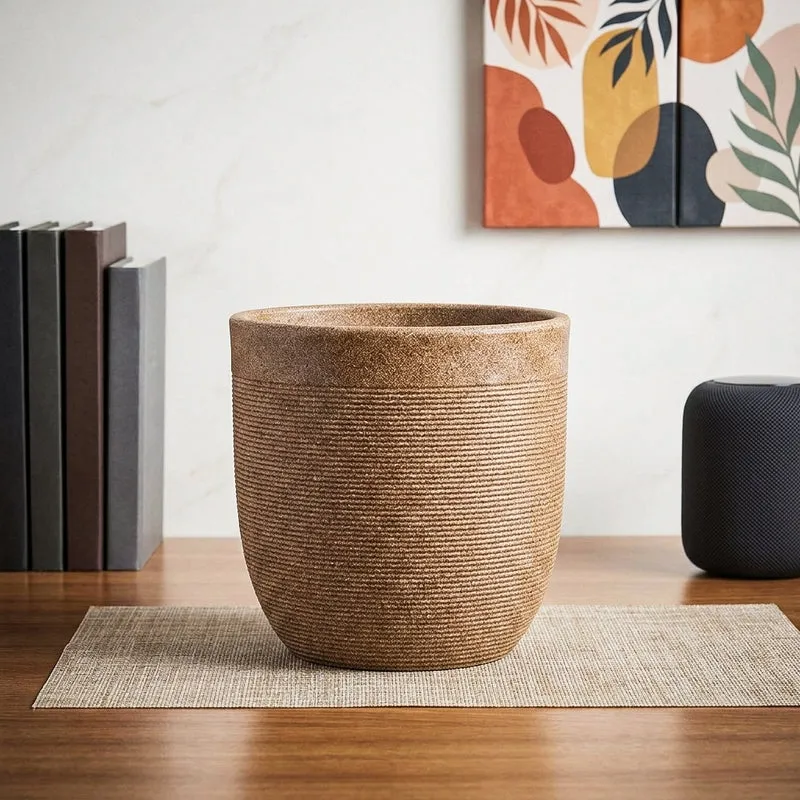 Ugaoo Orbridge Plastic Planter - Brown media 1