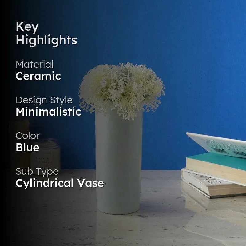 Cylindric Vase - Light Blue media 2