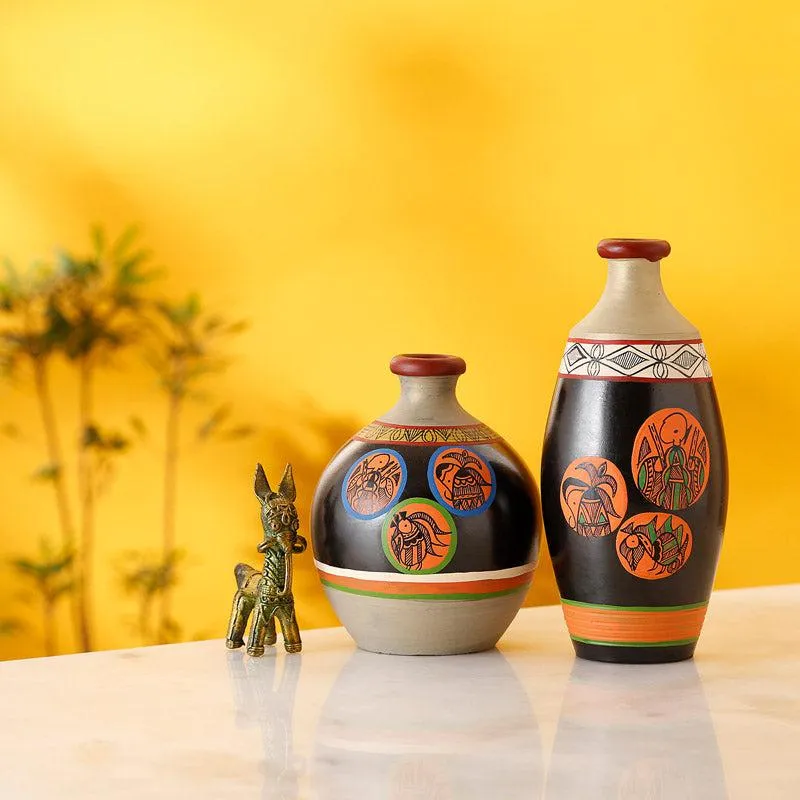 Benita Terracotta Vase - Two Piece Set media 1