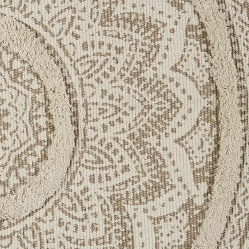 Mandala Cotton Runner Rug (Off White) - Set of Two media 7