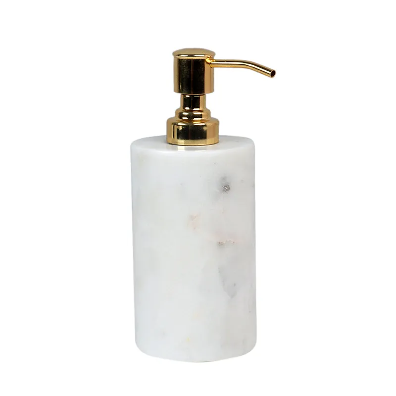 Alabaste Marble Soap Dispenser - White & Gold media 3