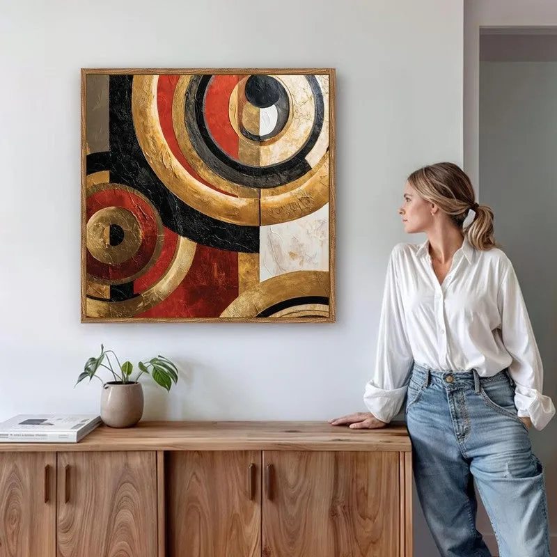Pattern Curve Canvas Wall Art With Frame media 6