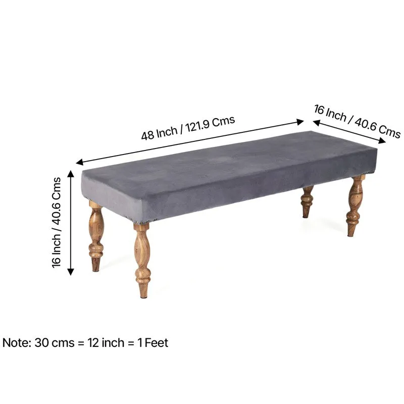 Avaro Sheesham Wooden Bench - Grey media 11