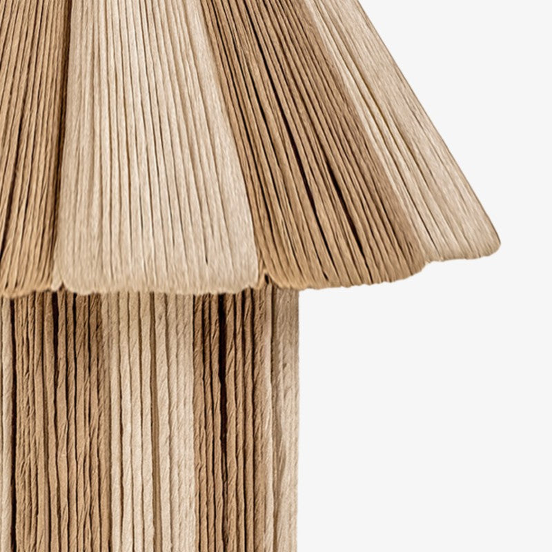 Orange Tree Kenji Mild Steel Table Lamp Conical - White,Brown media 4