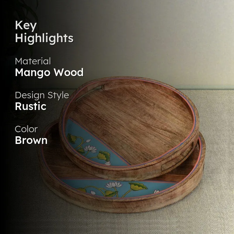 Ilan Wooden Platter - Set Of Two media 2