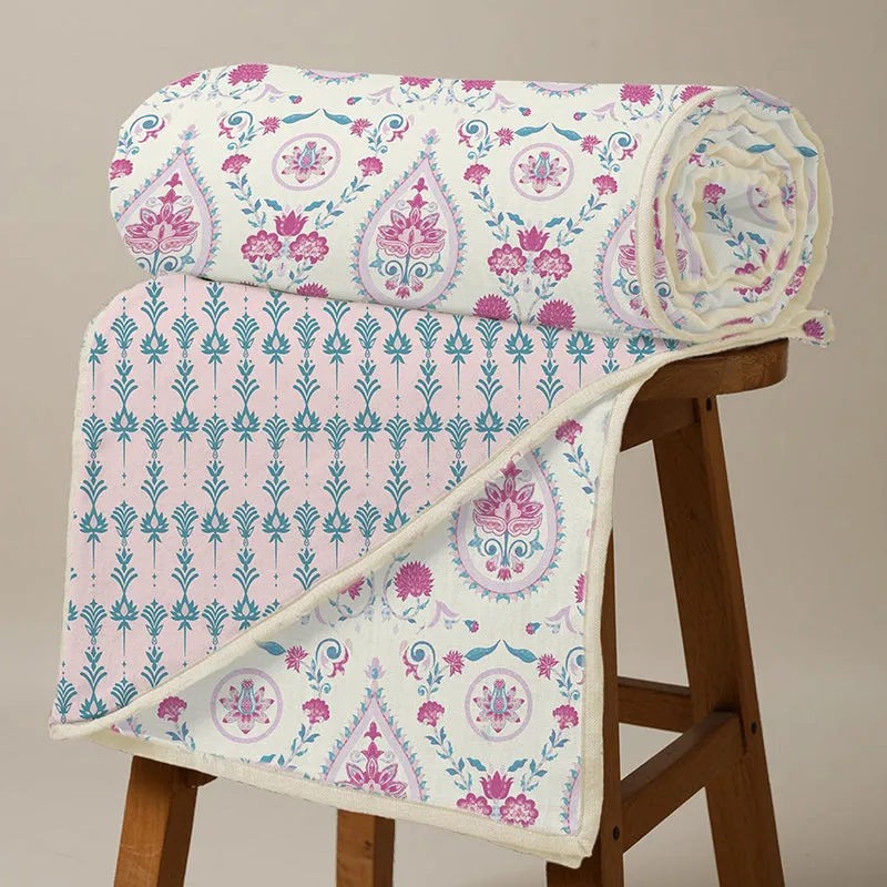 Urban Space Persian Courtyard Reversible Dohar - Pink media 3