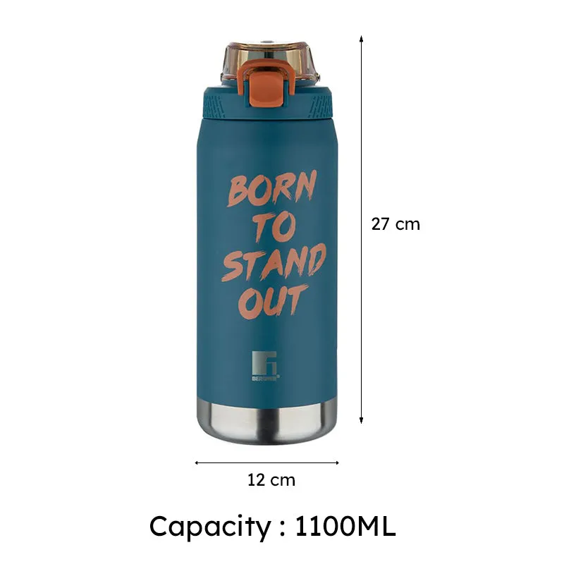 Bergner Voss Double Walled Hot & Cold Flask (Blue) - 1100 mL media 8