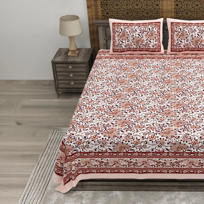 Artix Cotton Bedsheet (Brown) - 240 TC media 3