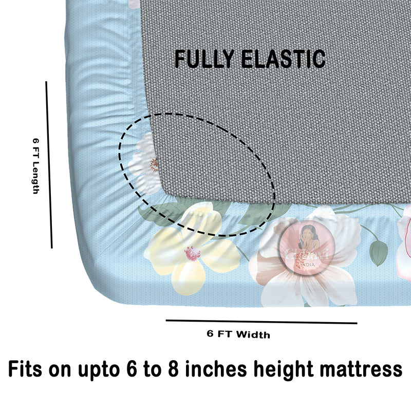 Peonia I Fitted Microfiber Microfiber Bedsheet - 150 GSM media 7