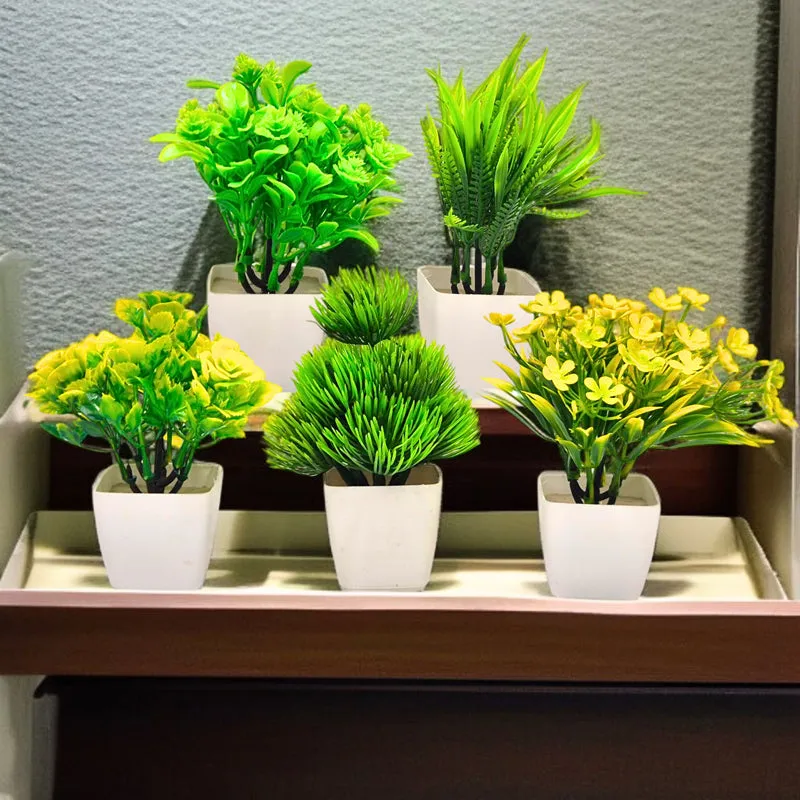 Mod Sprig Artificial Plant With Pot - Set Of Five media 5