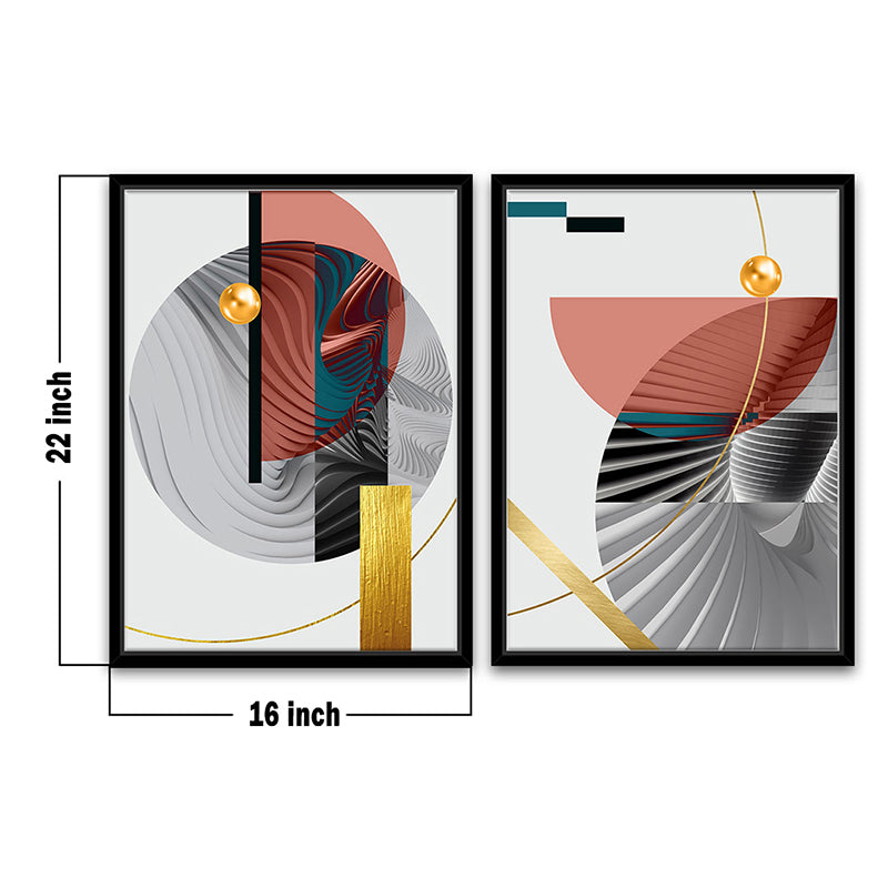 Ripples Of Abstraction II Canvas Wall Art - Set Of Two media 5