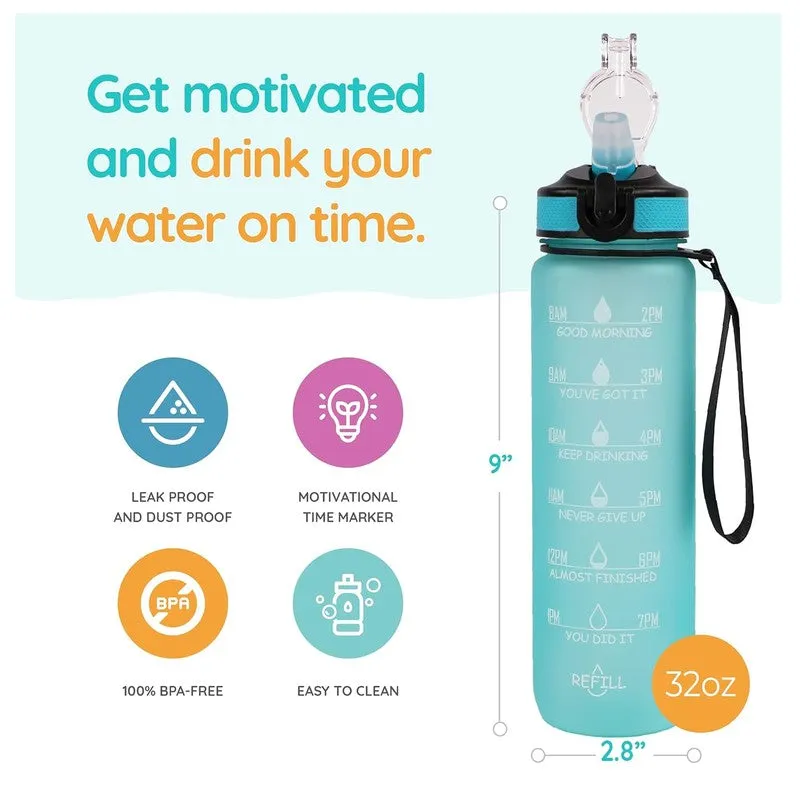 Solara Sportiq Plastic Water Bottle (1000 mL) - Green media 9
