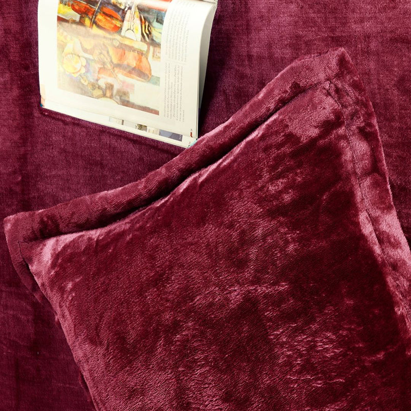Casselle  Velvet Bedsheet (Maroon) - 300 GSM media 8