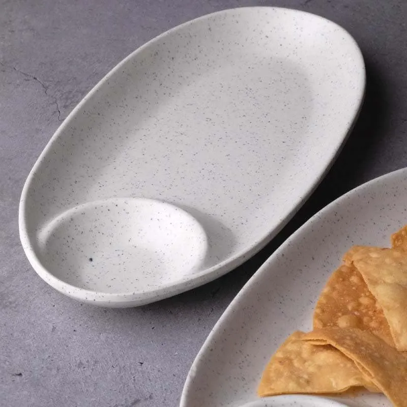 Porris Melamine Chip & Dip Plate - Set of Two media 1