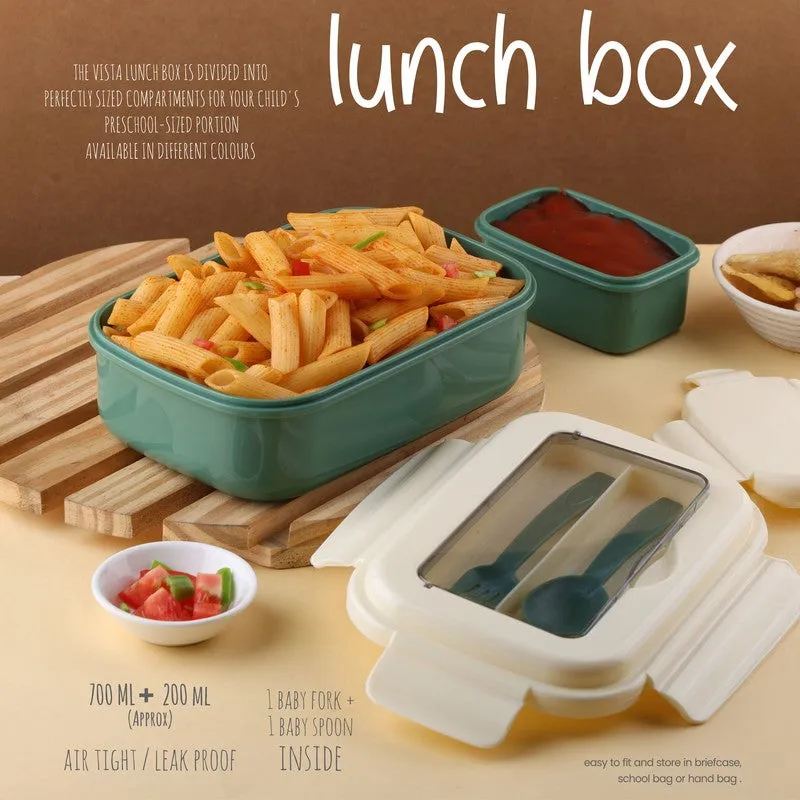 HomeEssentials Green Plastic Lunch Box - 900 ml media 4