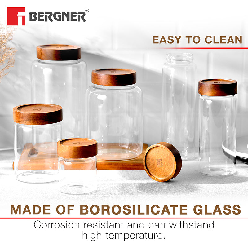 Bergner Crystal Seal Airtight Glass Storage Jar - 550 mL media 4