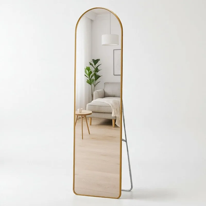 Illumia Floor Mirror With Aluminium Frame - Beige media 3