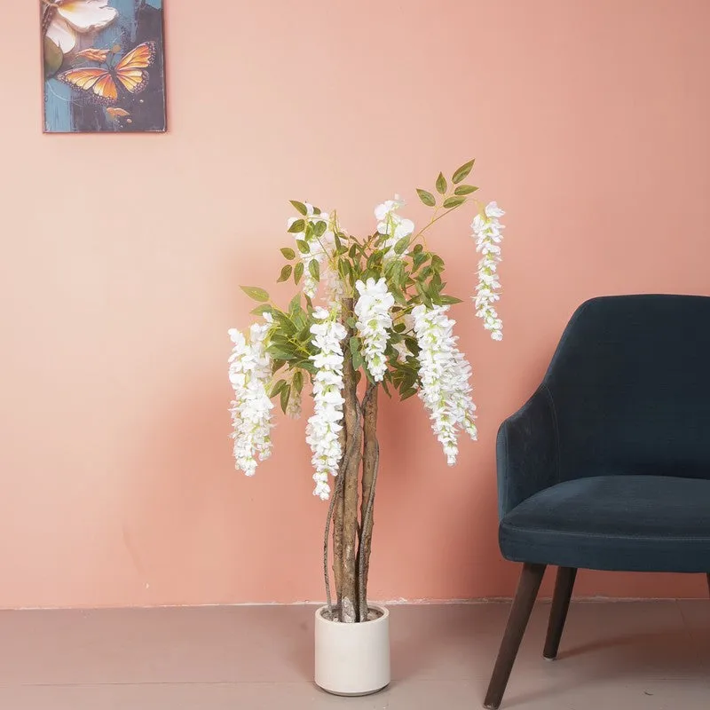 Ornamental Wisteria Artificial Plant With Black Plastic Pot media 3