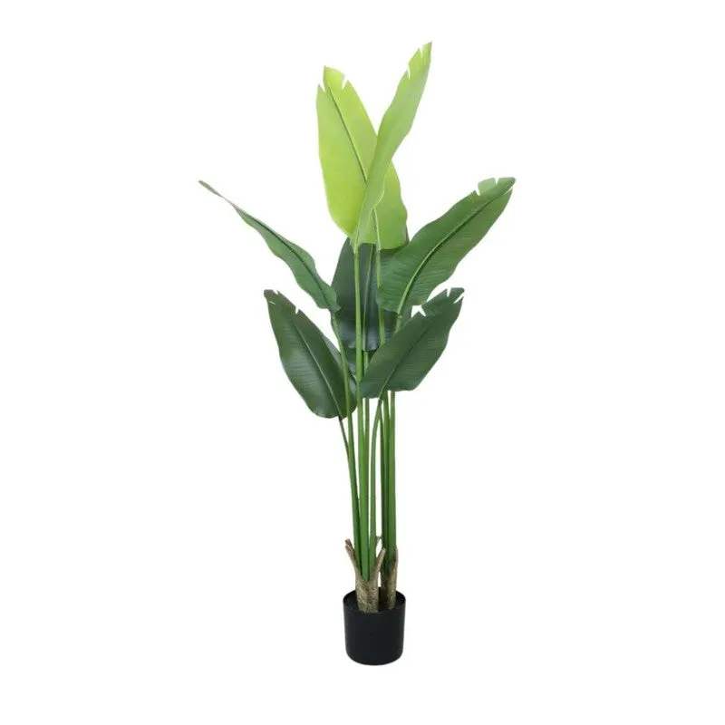 Artificial Travellers Palm Plant With Black Fiber Pot - 4.9 Feet media 6