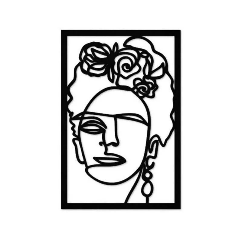 Frida Kahlo Abstract Black Iron Wall Accent media 3