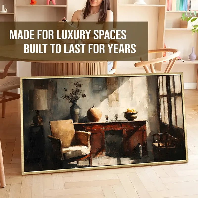 Timeless Calm Canvas Wall Painting With Frame media 5