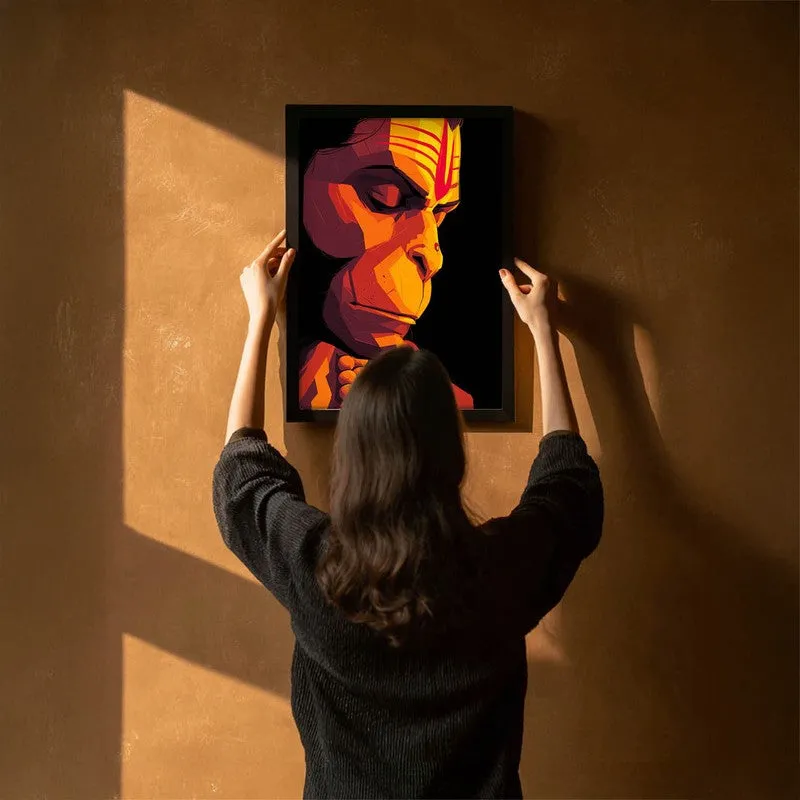 Powerful Bajrangbali III Archival Paper Wall Art media 6
