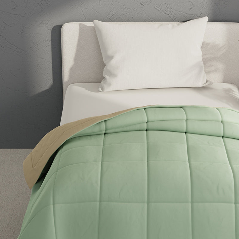 Herbert Reversible Solid Comforter (Sage Green) - 120 GSM media 4