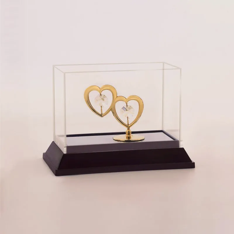 Twin Heart Accen 24K Gold Plated Mild Steel Showpiece media 3