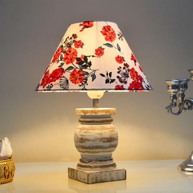 PetalGleam Wooden Table Lamp media 4