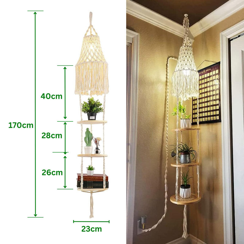 Isando Boho Macrame Shelf media 6