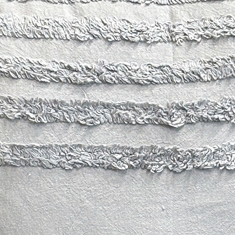 Thea Stripe Tufted Cushion Cover (LightGrey) - Set Of Two media 3