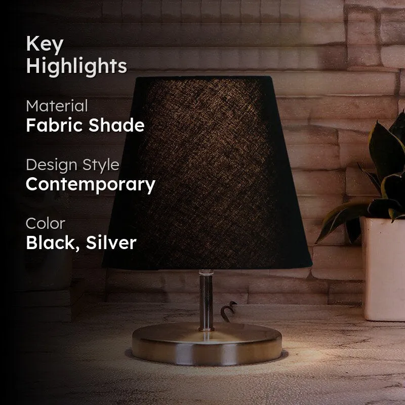 Vidro Fabric Table Lamp - Black,Silver media 2