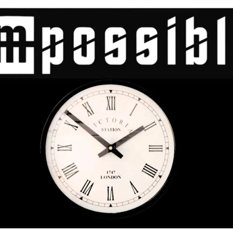 Impossible Steel Analog Wall Clock - Black media 5