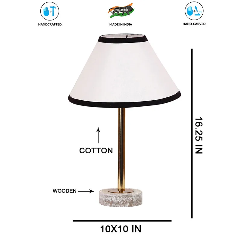 Cotin II Stripe Rodin Wooden Table Lamp - White,Gold,Black media 7