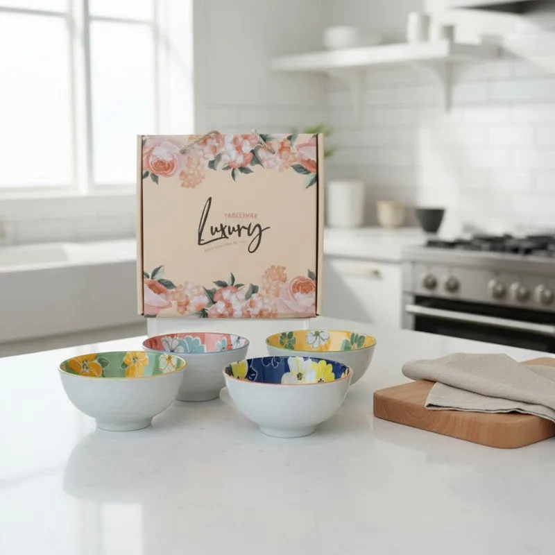 Aura Serve Ceramic Serving Bowls (400 mL Each) - Set Of Four media 4