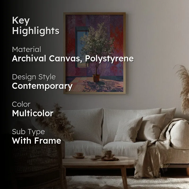 Dream shade Canvas Wall Painting - Brown Frame media 2