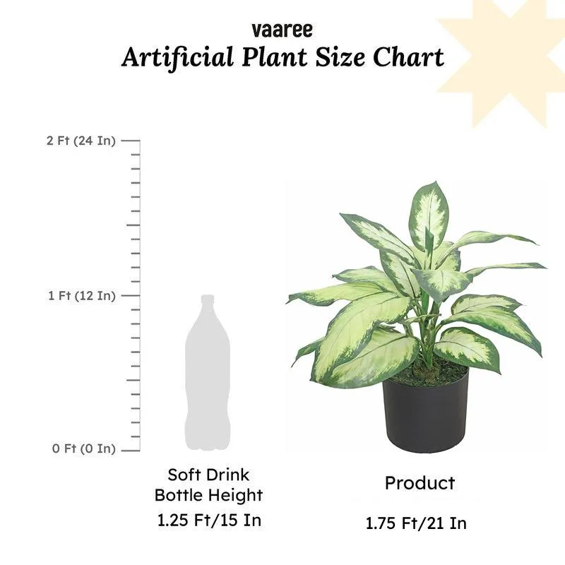 Serene Sprout Artificial Plant With Black Plastic Pot media 7