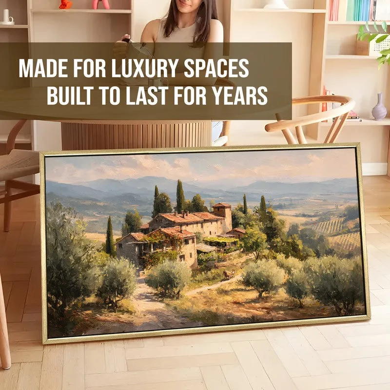 Sunwashed Slopes Canvas Wall Painting With Frame media 5