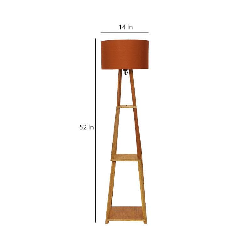 Blace Netima Floor Lamp With Shelf - Rust image 5