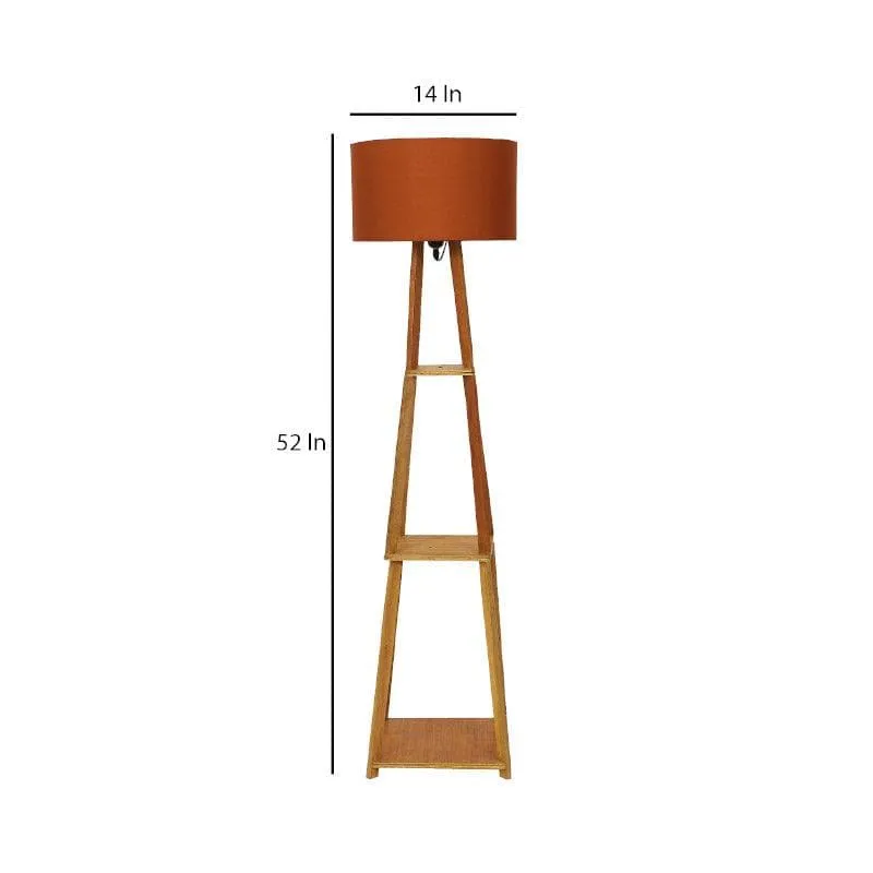 Blace Netima Floor Lamp With Shelf - Rust media 5