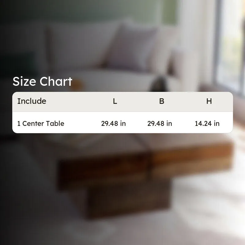 Tervo Sheesham Wooden Center Table - Brown media 9