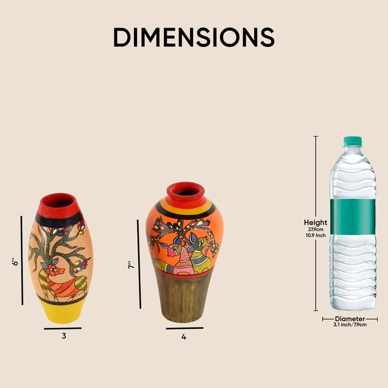 Indujanak Terracotta Vase - Two Piece Set media 11