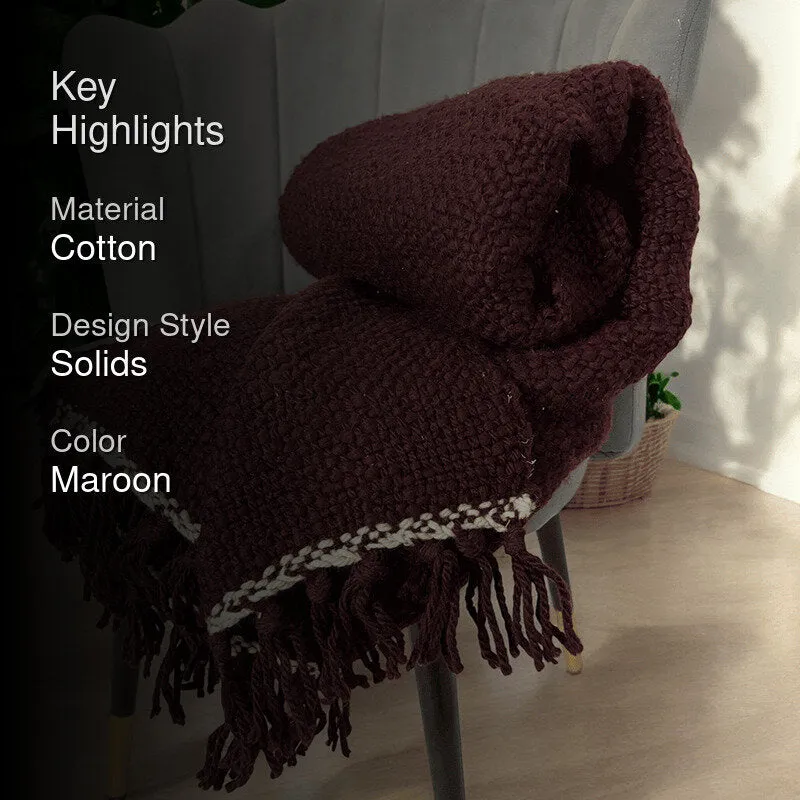 Ruby Weave Tufted Throw media 2