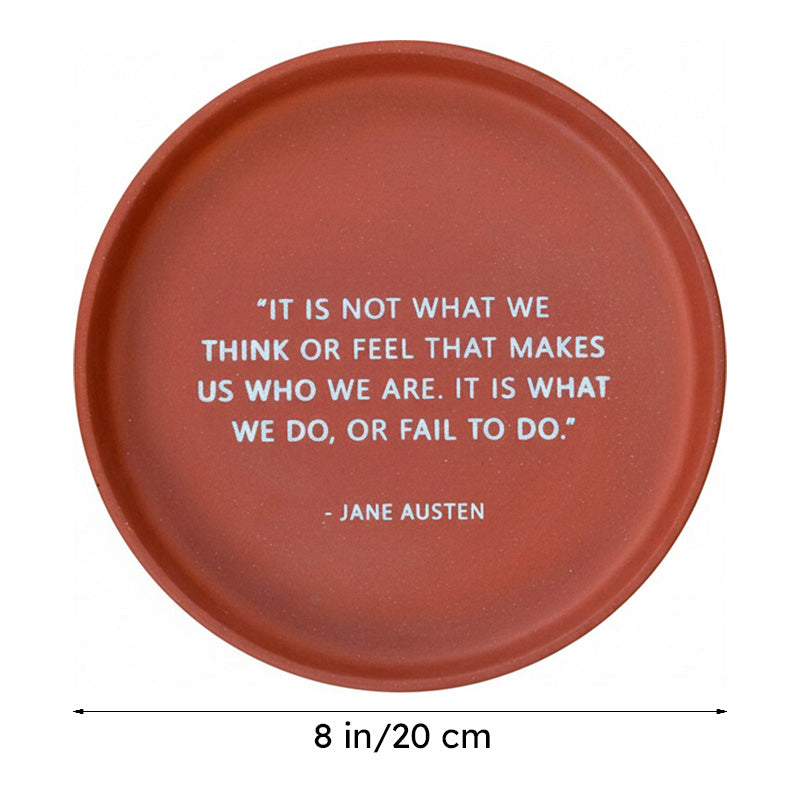 Jane Austen Quote Terracotta Wall Plate media 6