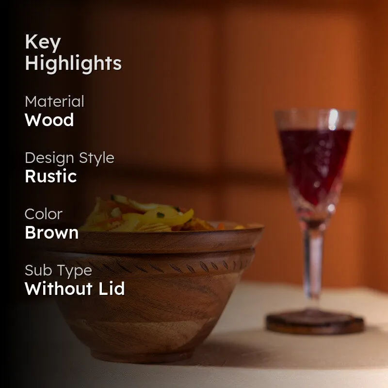 Handcrafted Wood Mixing Bowl - 1600 mL media 2