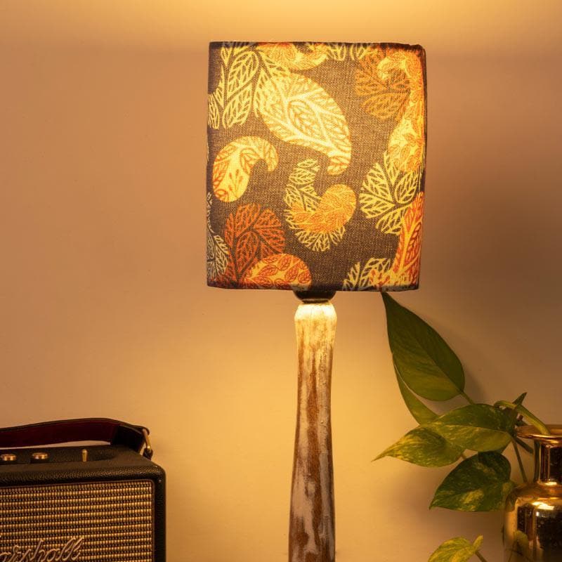 Precious Paisley With Distress Stand Fabric Table Lamp - Multicolor