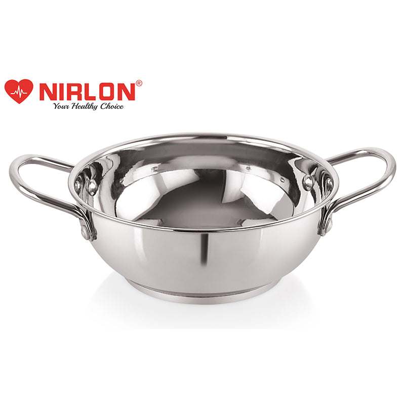 Nirlon Stainless Steel Kadhai With Lid (3200 mL) - 9 Inches media 3