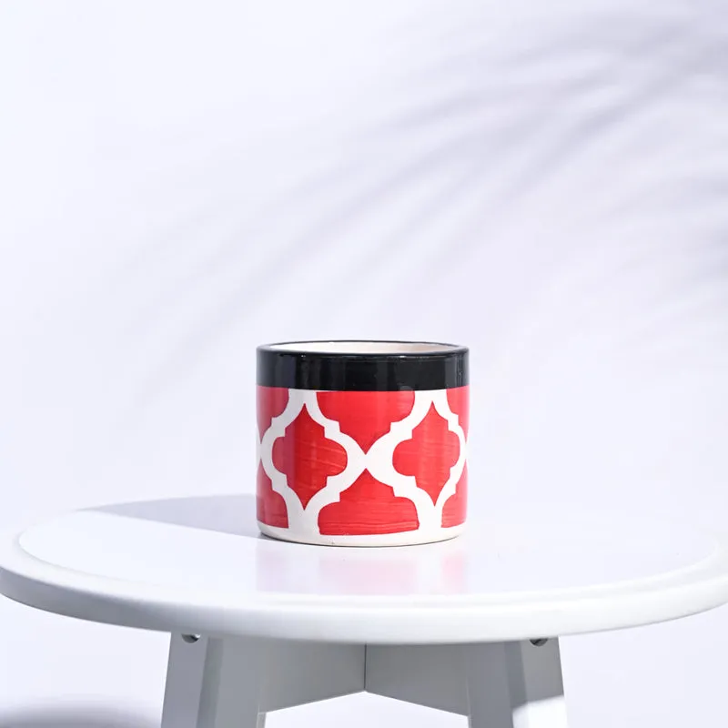 Ugaoo Pipe Rose Red Ceramic Pot media 1