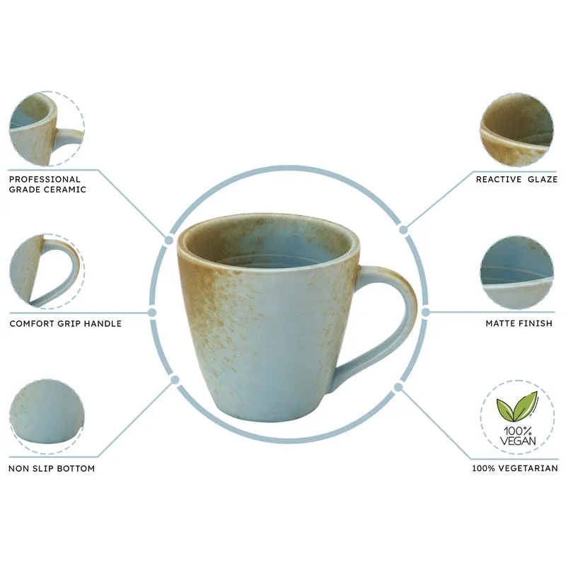 Tivraa Ceramic Coffee Mug (350 mL Each) - Set of Two media 6