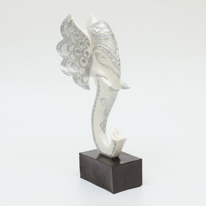Elegant Elephant Showpiece - Silver media 4